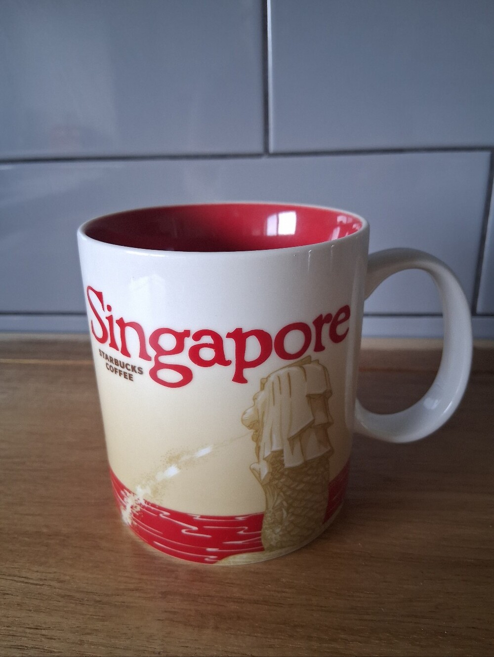 Starbucks Singapore Red and Cream City Mug